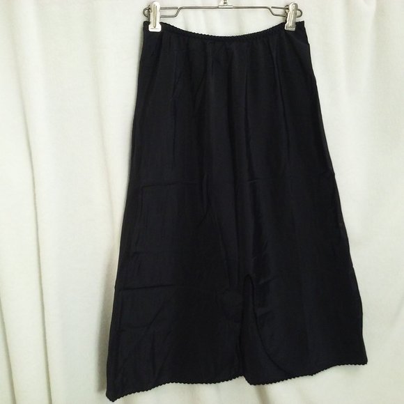 Vintage 70s-80s Nordstrom Half Slip-Skirt -M(25") Union Tag Scalloped Trim Slit - Picture 3 of 9